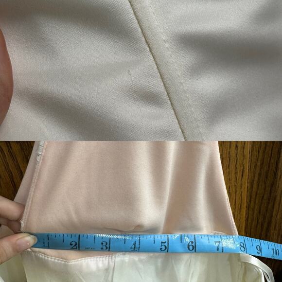 Vintage Coquette Corset Style Tiered Lace Formal Halter Dress Jessica Mcclintock - Picture 7 of 8